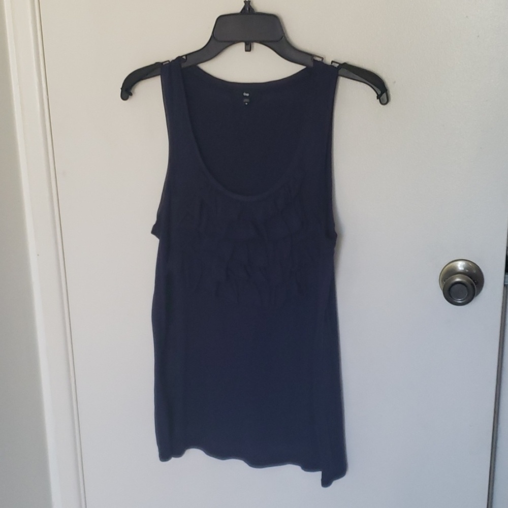 Gap Ruffle Front Tank, Size M - Picture 1 of 3
